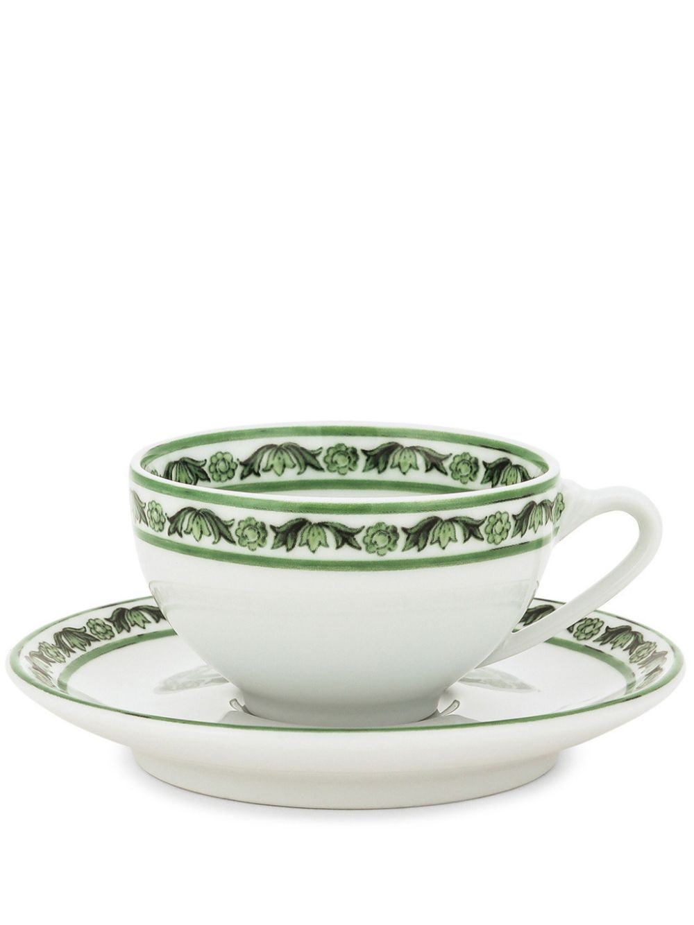 Dolce & Gabbana Maiolica-trim expresso cups (set of two) - White von Dolce & Gabbana