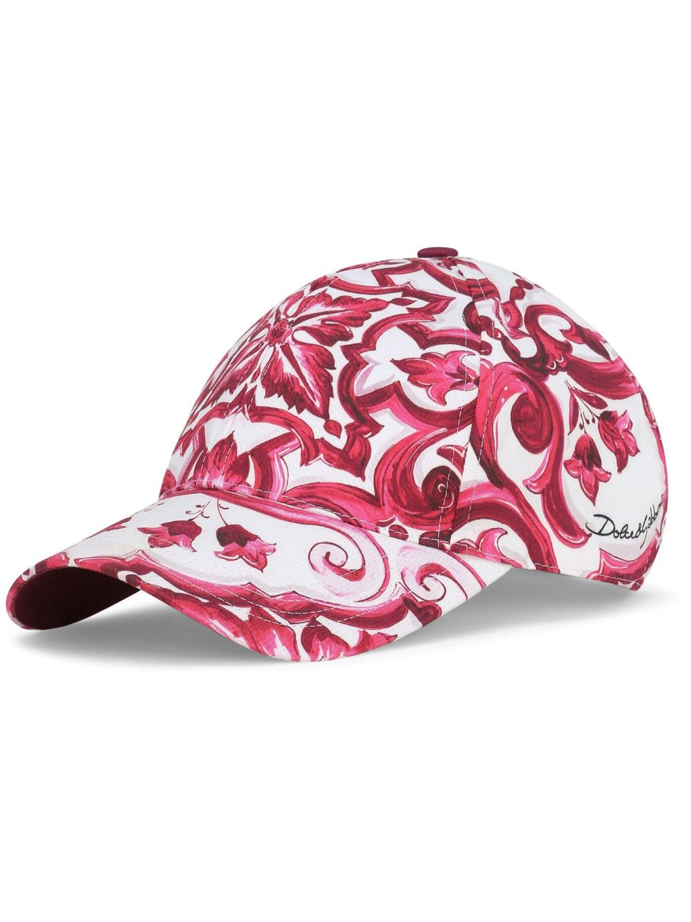 Dolce & Gabbana Majolica-print baseball cap - White von Dolce & Gabbana