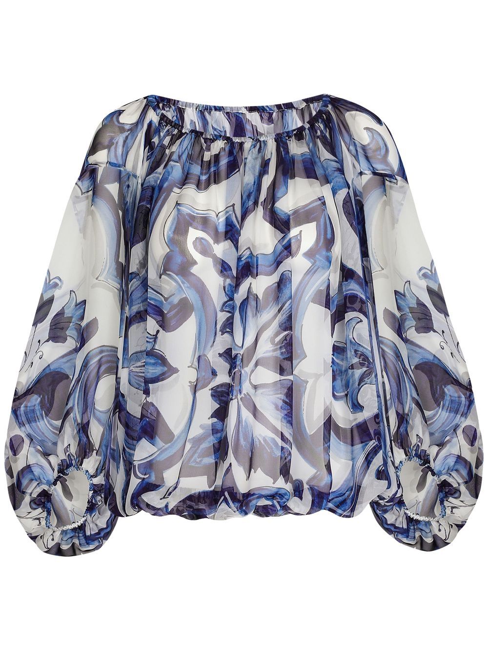 Dolce & Gabbana zebra-print chiffon blouse - Blue von Dolce & Gabbana