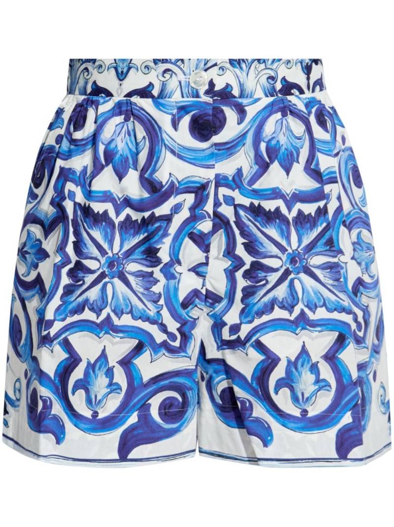 Dolce & Gabbana Majolica-print shorts - Blue von Dolce & Gabbana