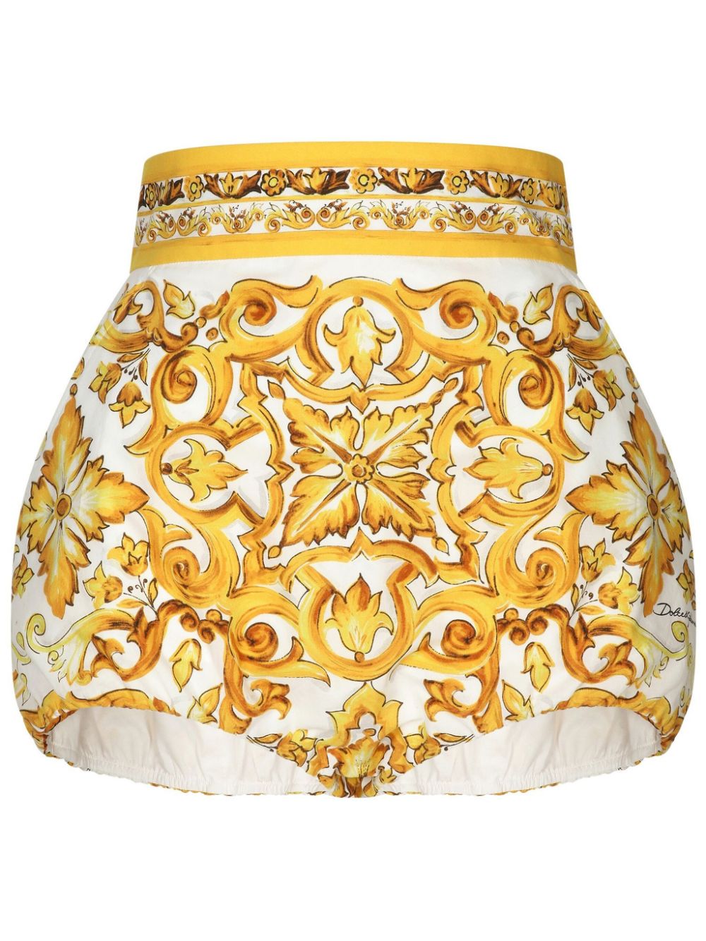 Dolce & Gabbana Majolica print shorts - Yellow von Dolce & Gabbana