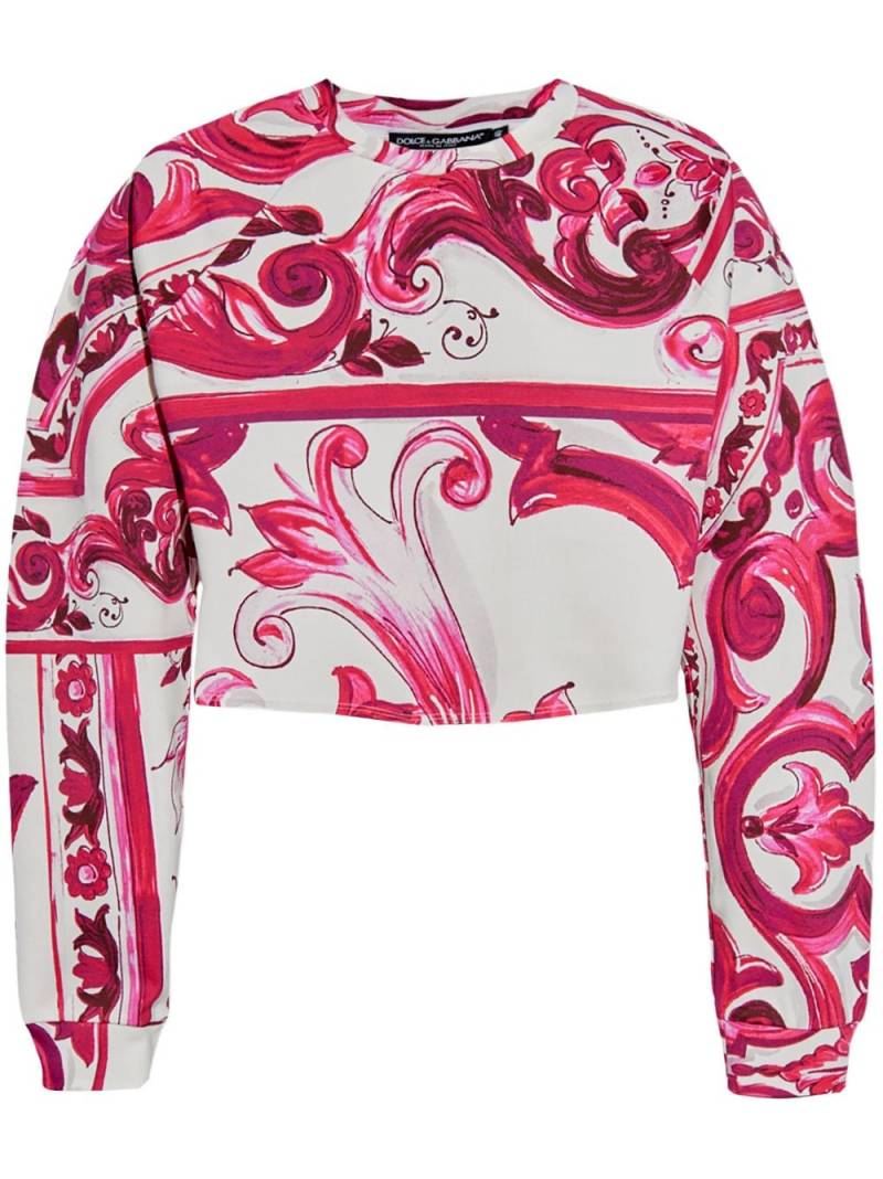 Dolce & Gabbana Majolica-print sweatshirt - Pink von Dolce & Gabbana