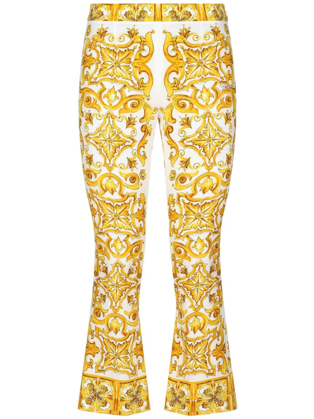 Dolce & Gabbana Majolica print trousers - Yellow von Dolce & Gabbana