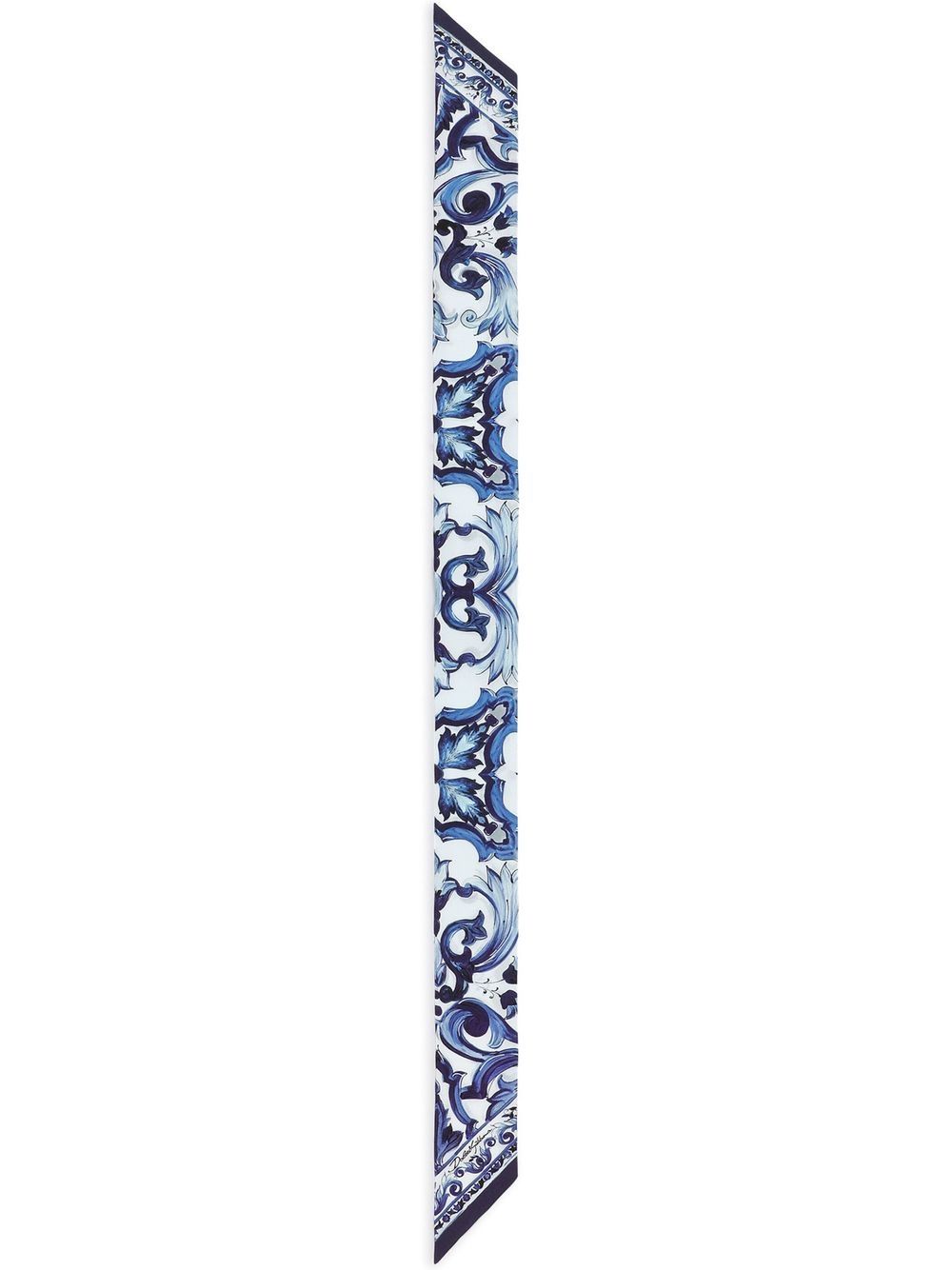 Dolce & Gabbana Majolica-print twill headscarf - Blue von Dolce & Gabbana