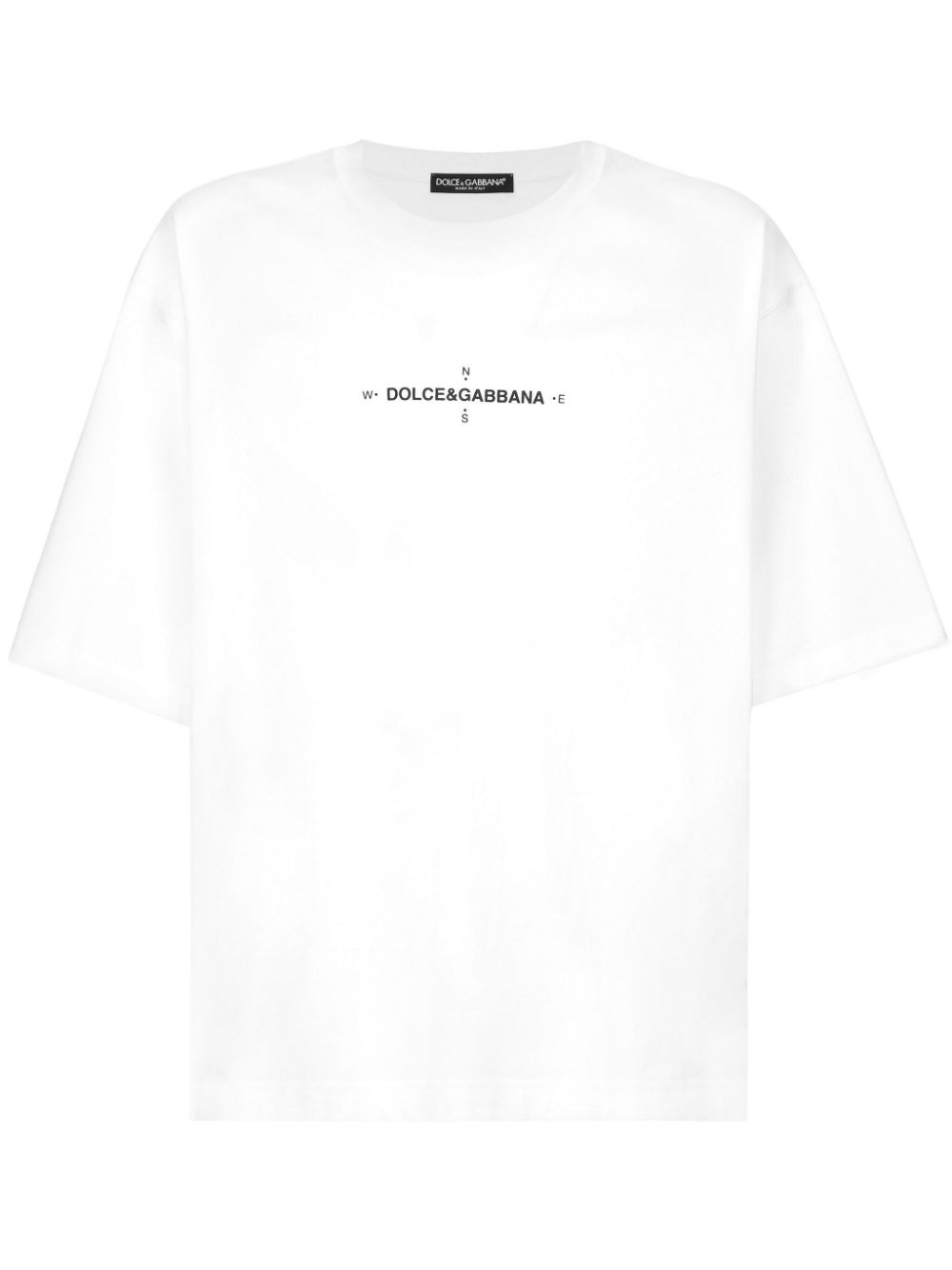 Dolce & Gabbana Marina-print cotton T-shirt - White von Dolce & Gabbana