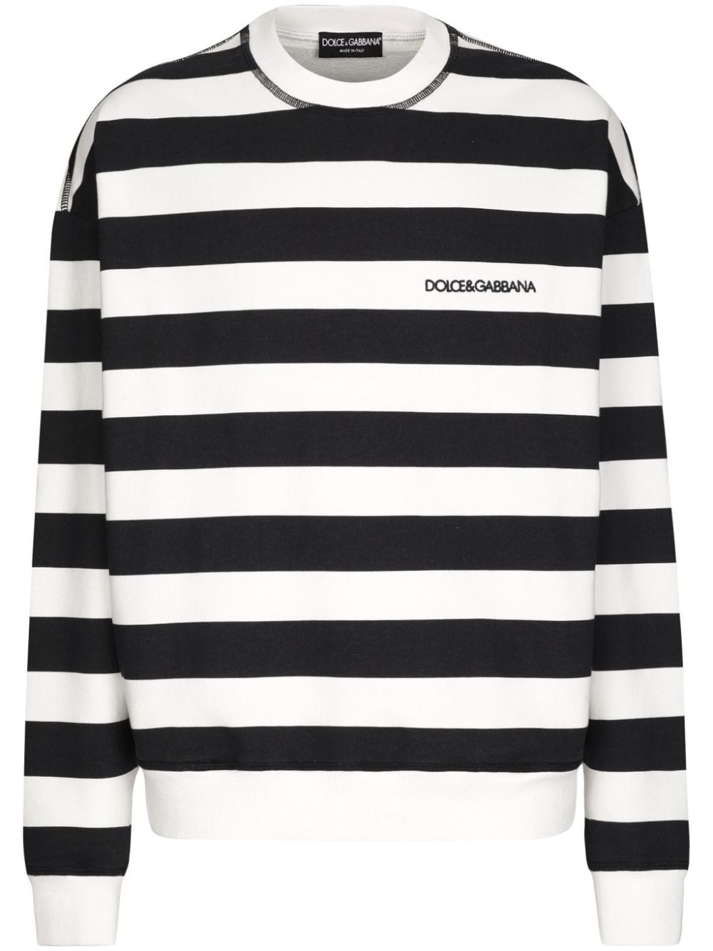 Dolce & Gabbana Marina-print cotton sweatshirt - White von Dolce & Gabbana