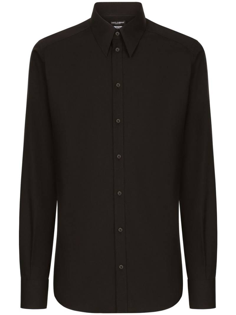 Dolce & Gabbana Martini-fit cotton shirt - Black von Dolce & Gabbana