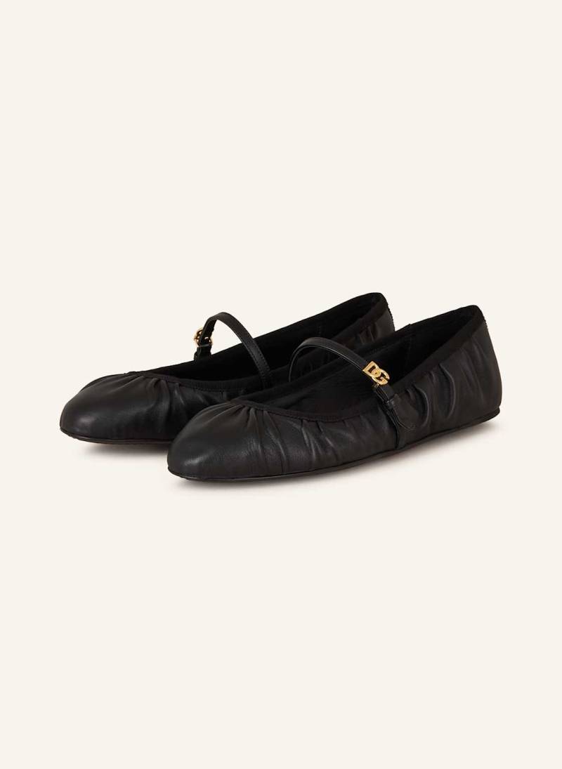 Dolce & Gabbana Mary-Jane-Ballerinas schwarz von Dolce & Gabbana