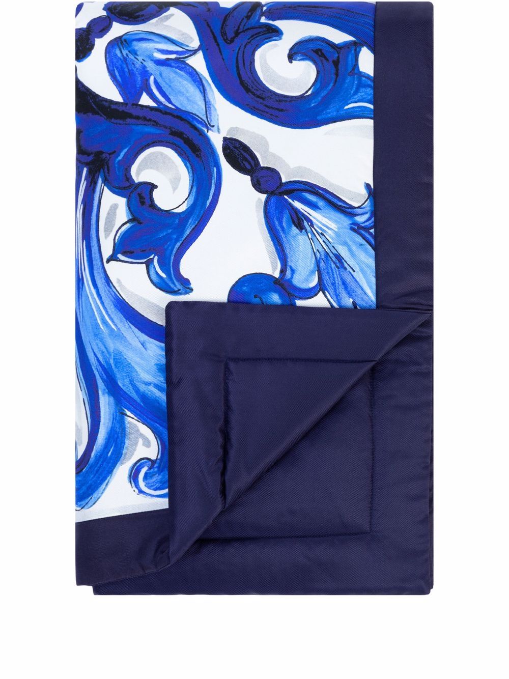 Dolce & Gabbana Mediterranean-print silk blanket - Blue von Dolce & Gabbana