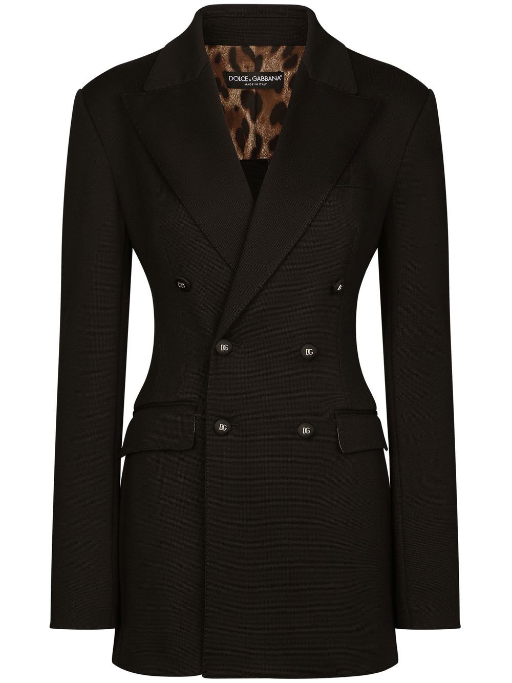 Dolce & Gabbana Milano-rib double-breasted blazer - Brown von Dolce & Gabbana