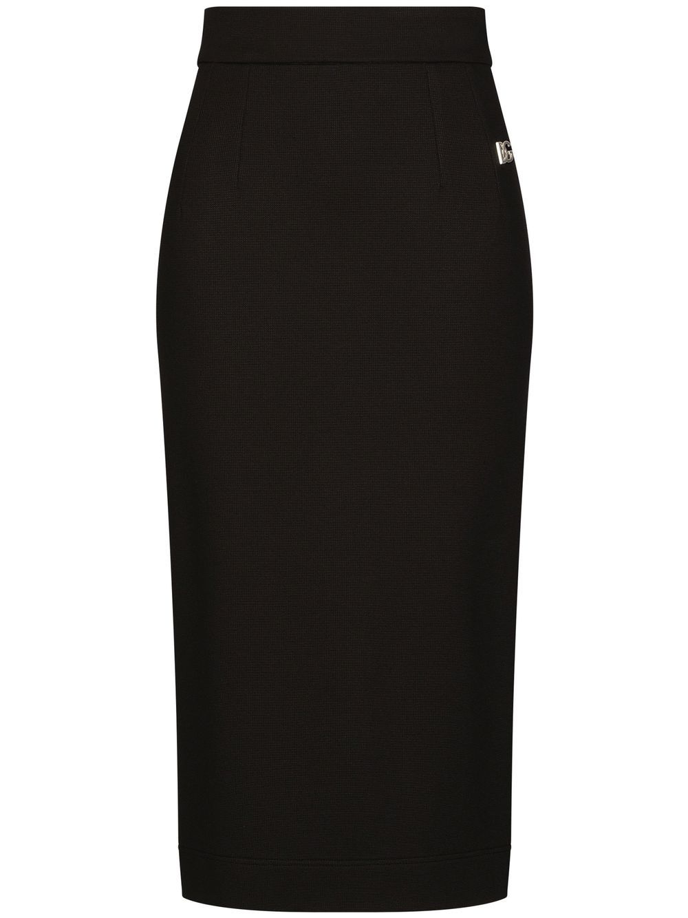 Dolce & Gabbana Milano-rib midi skirt - Black von Dolce & Gabbana