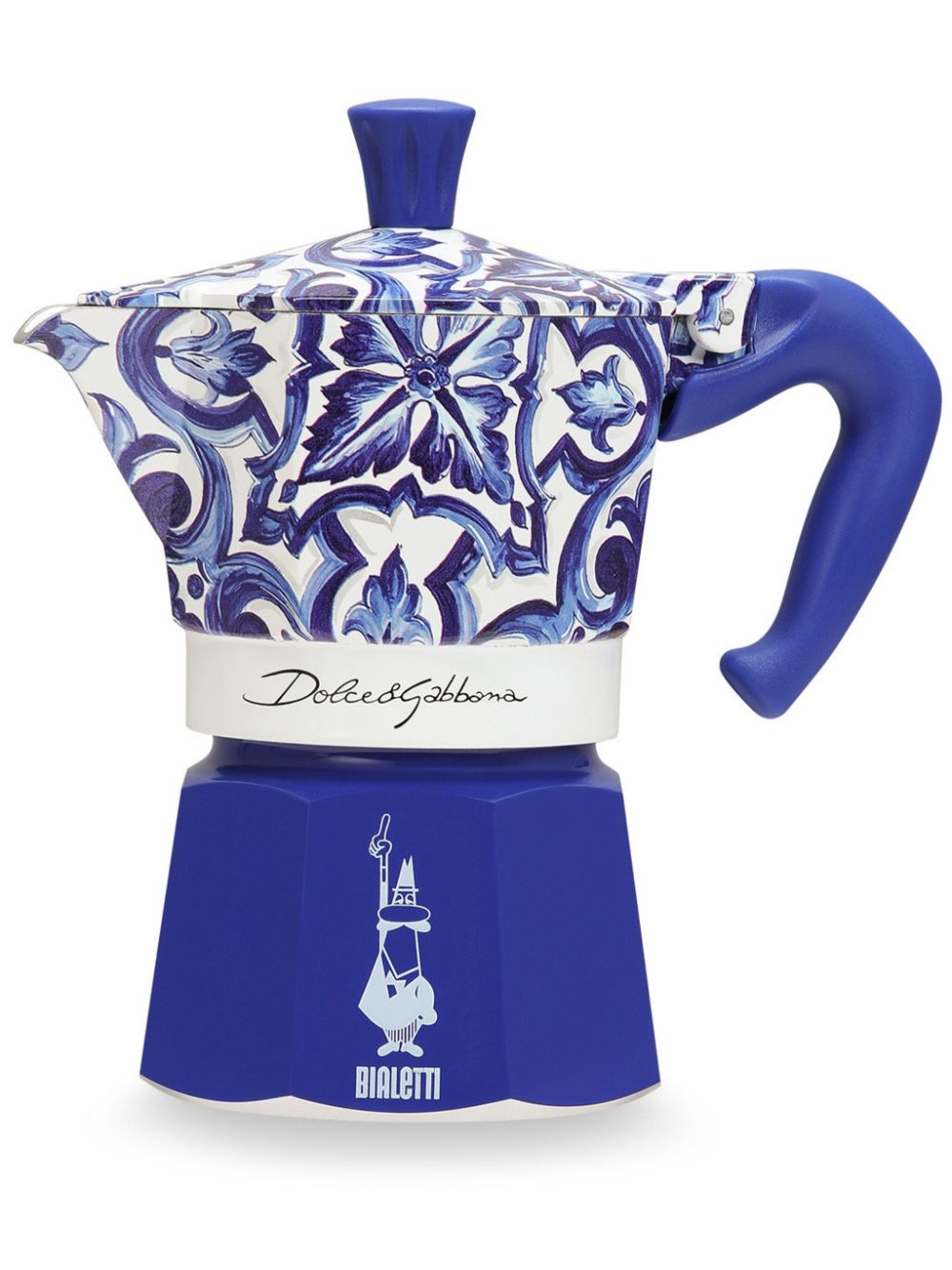 Dolce & Gabbana x Bialetti meidum Moka Express coffee maker (130ml) - Blue von Dolce & Gabbana