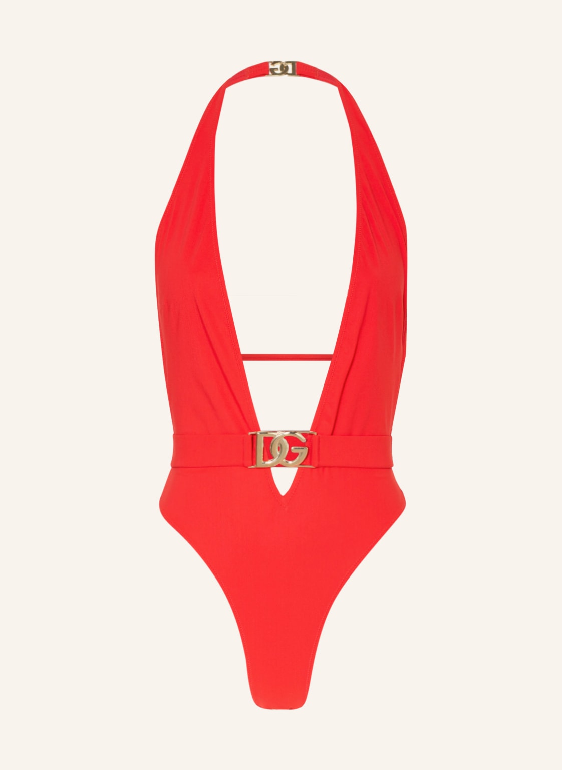 Dolce & Gabbana Neckholder-Badeanzug rot von Dolce & Gabbana