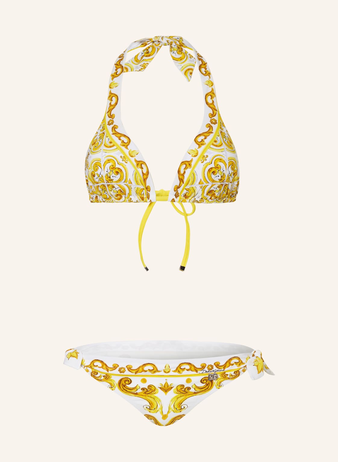 Dolce & Gabbana Neckholder-Bikini Maiolica Gialla gelb von Dolce & Gabbana