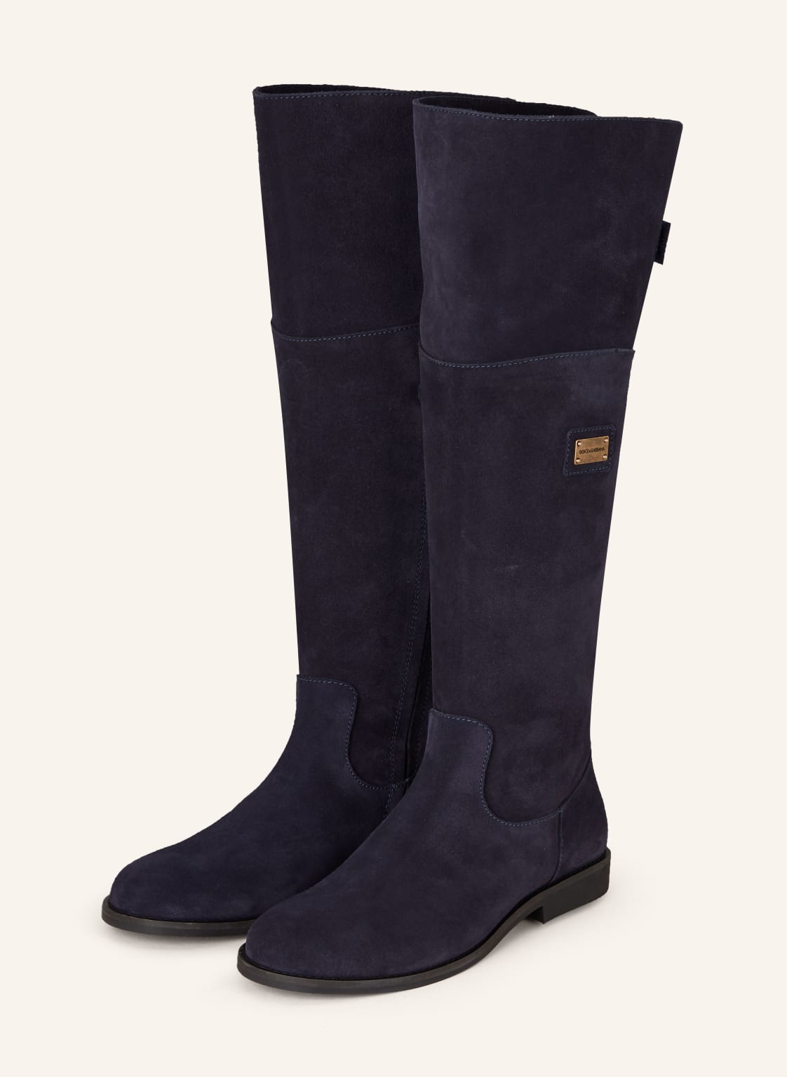 Dolce & Gabbana Overknee-Stiefel Crosta blau von Dolce & Gabbana