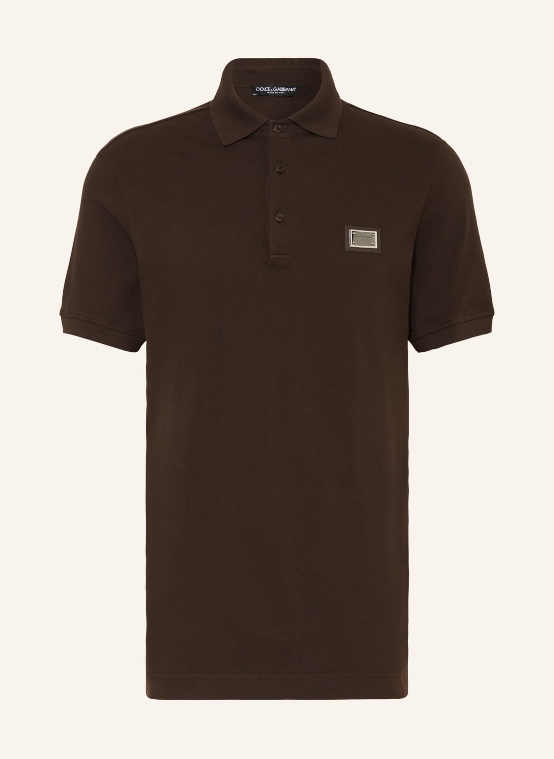 Dolce & Gabbana Piqué-Poloshirt Regular Fit braun von Dolce & Gabbana