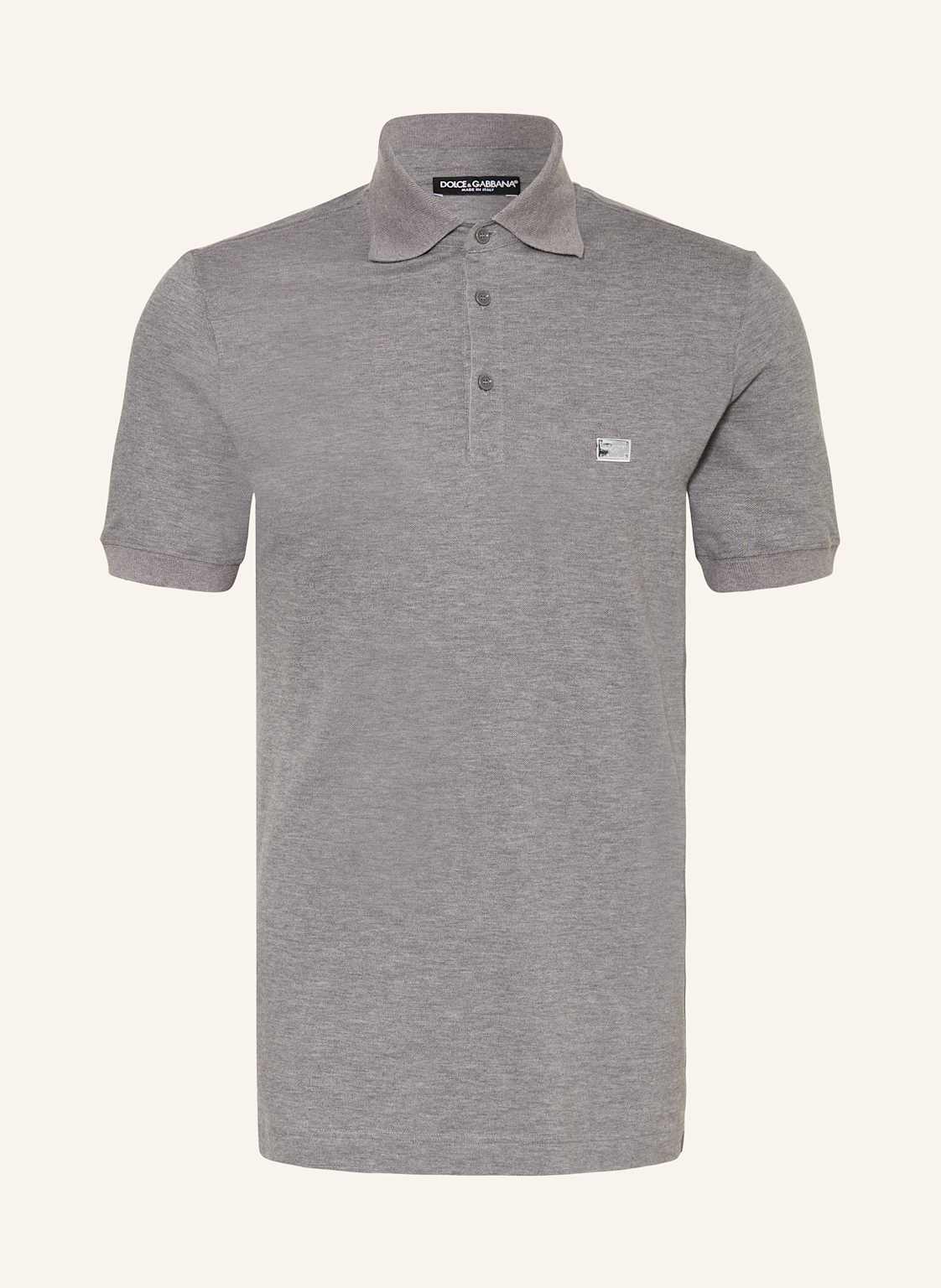 Dolce & Gabbana Piqué-Poloshirt grau von Dolce & Gabbana