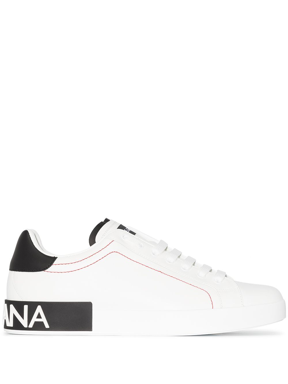 Dolce & Gabbana Portofino leather sneakers - White von Dolce & Gabbana