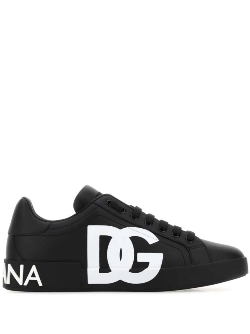 Dolce & Gabbana Portofino logo-print sneakers - Black von Dolce & Gabbana