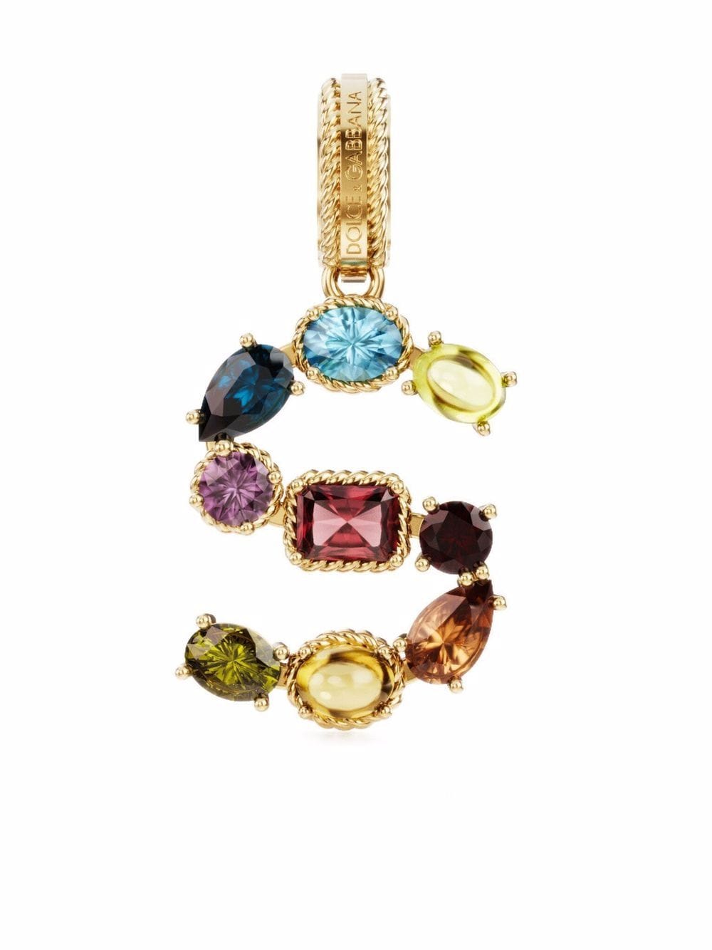 Dolce & Gabbana Rainbow Alphabet S 18kt yellow gold multi-stone pendant von Dolce & Gabbana