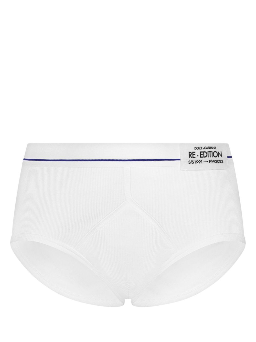 Dolce & Gabbana Re-edition cotton briefs - White von Dolce & Gabbana