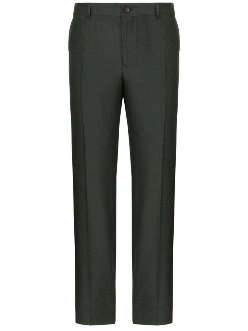 Dolce & Gabbana Sartoriale tailored linen trousers - Green von Dolce & Gabbana