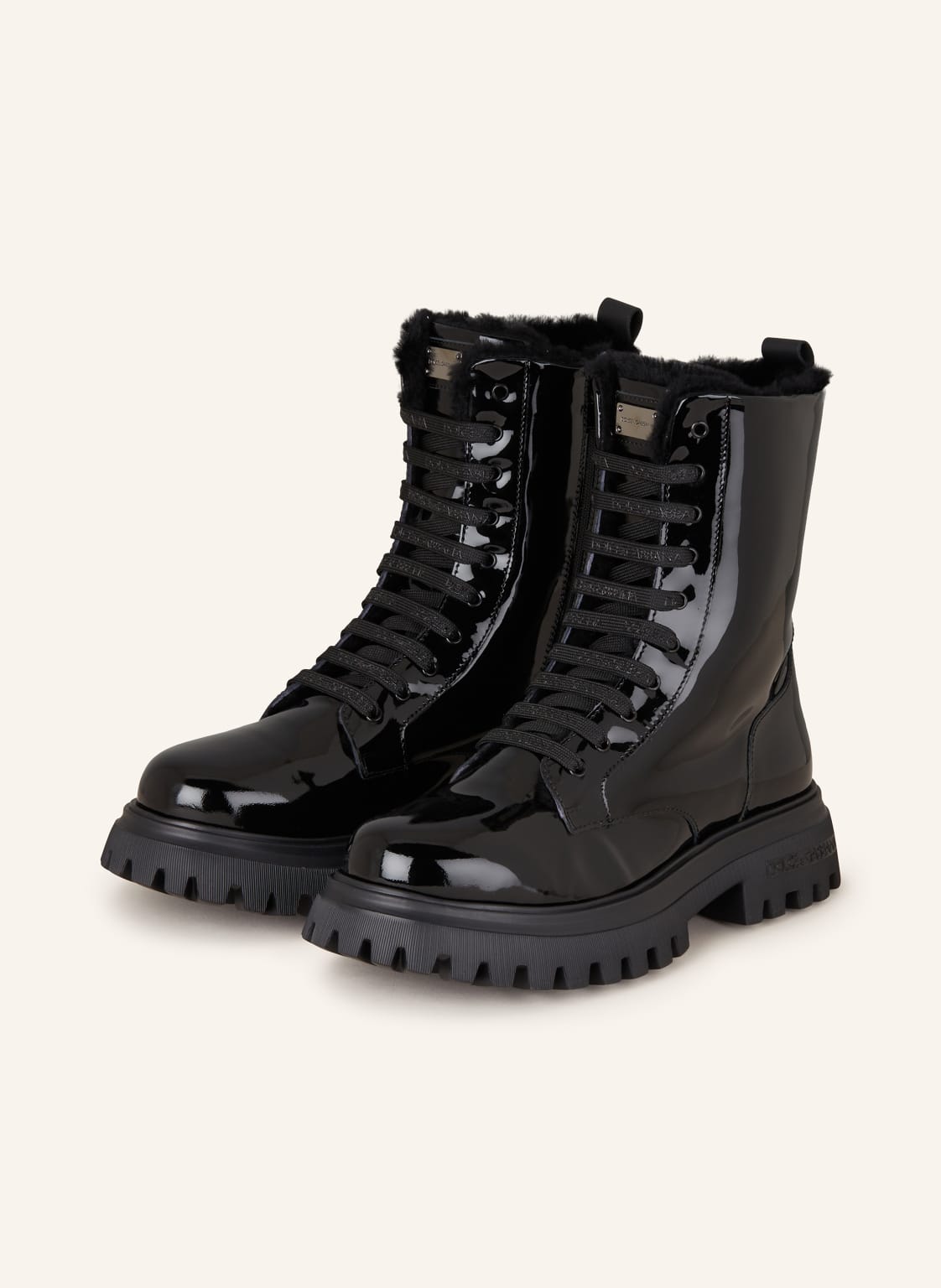 Dolce & Gabbana Schnürboots schwarz von Dolce & Gabbana