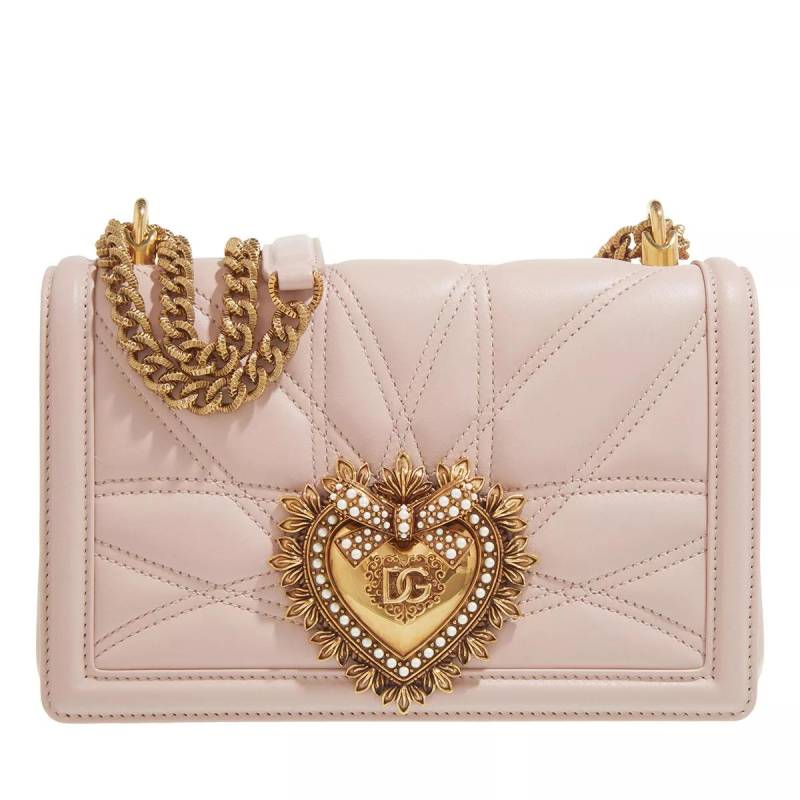 Dolce&Gabbana Schultertasche - Devotion Matelasse Quilted Shoulder Bag - Gr. unisize - in Rosa - für Damen von Dolce&Gabbana