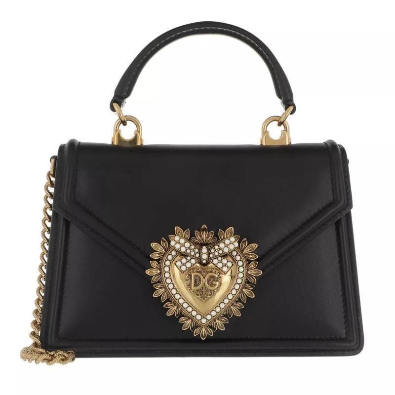 Dolce&Gabbana Schultertasche - Devotion Top Handle With Chain Shoulder Strap - Gr. unisize - in Schwarz - für Damen von Dolce&Gabbana