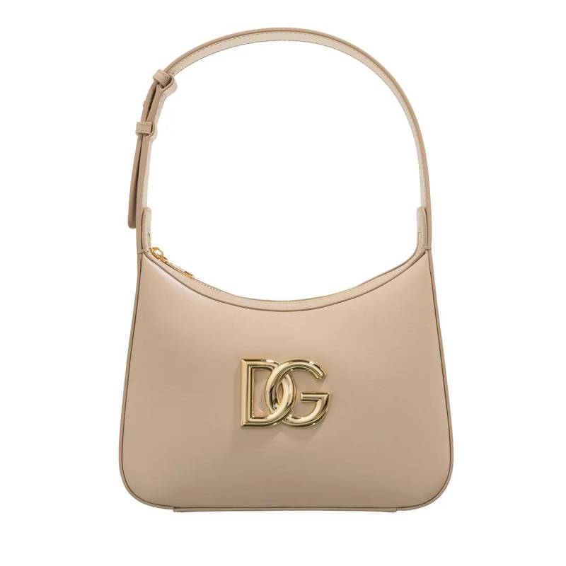 Dolce&Gabbana Schultertasche - Vitello Liscio - Gr. unisize - in Beige - für Damen von Dolce&Gabbana