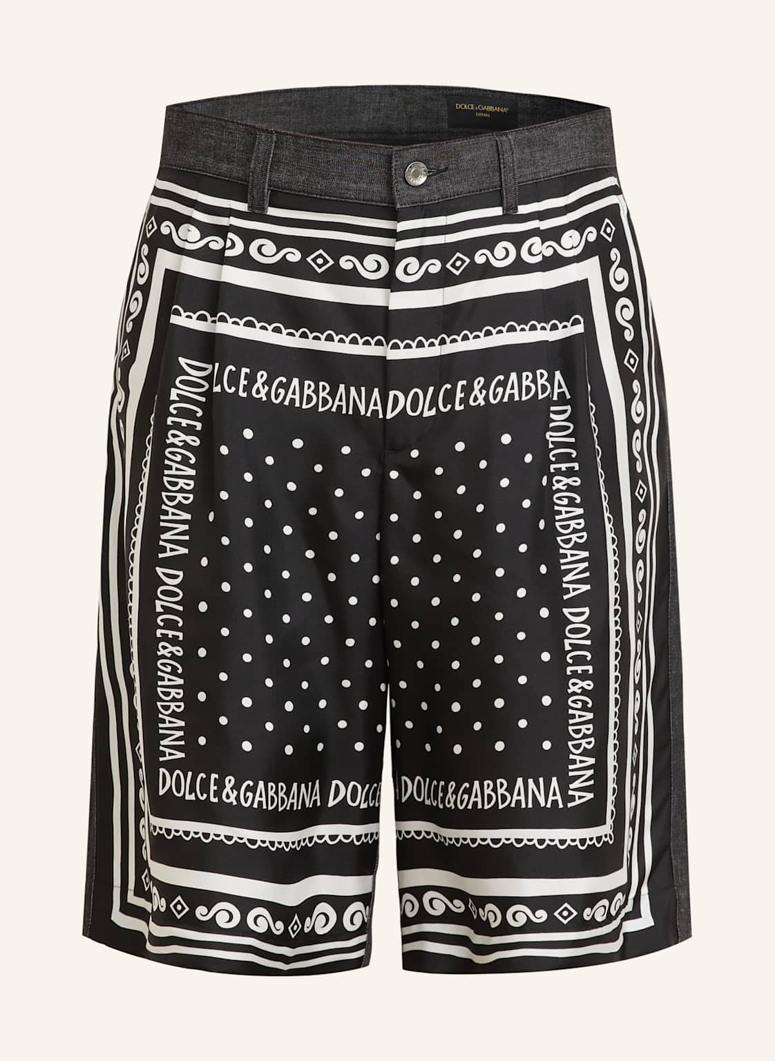 Dolce & Gabbana Shorts Im Materialmix schwarz von Dolce & Gabbana