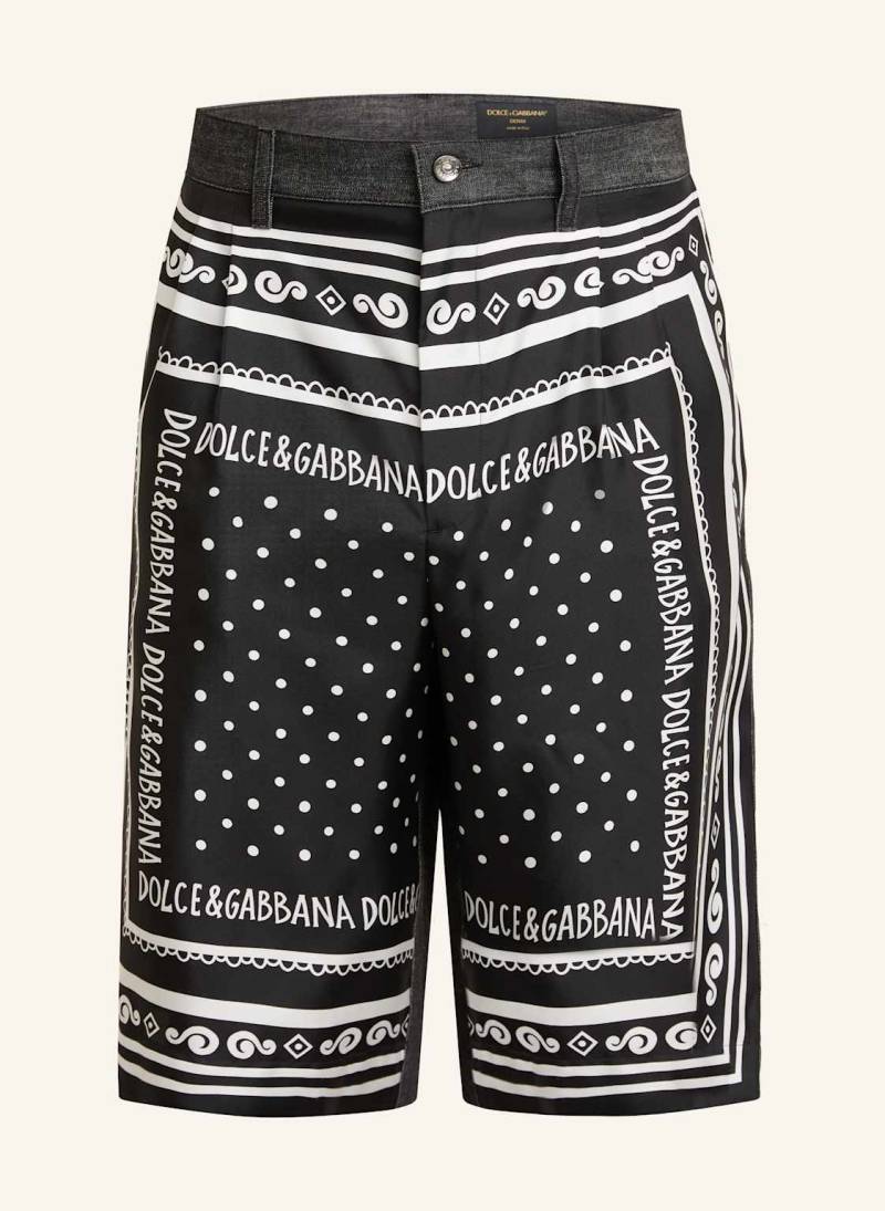 Dolce & Gabbana Shorts Im Materialmix schwarz von Dolce & Gabbana