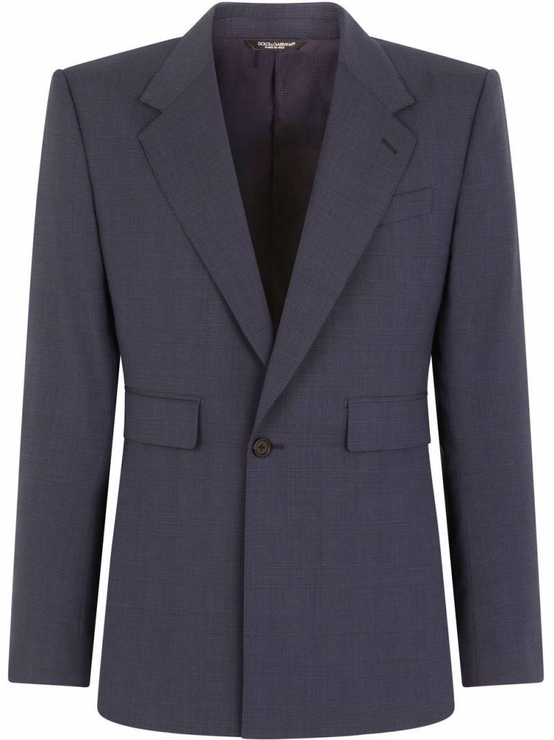 Dolce & Gabbana Sicilia-fit plaid-check suit - Blue von Dolce & Gabbana