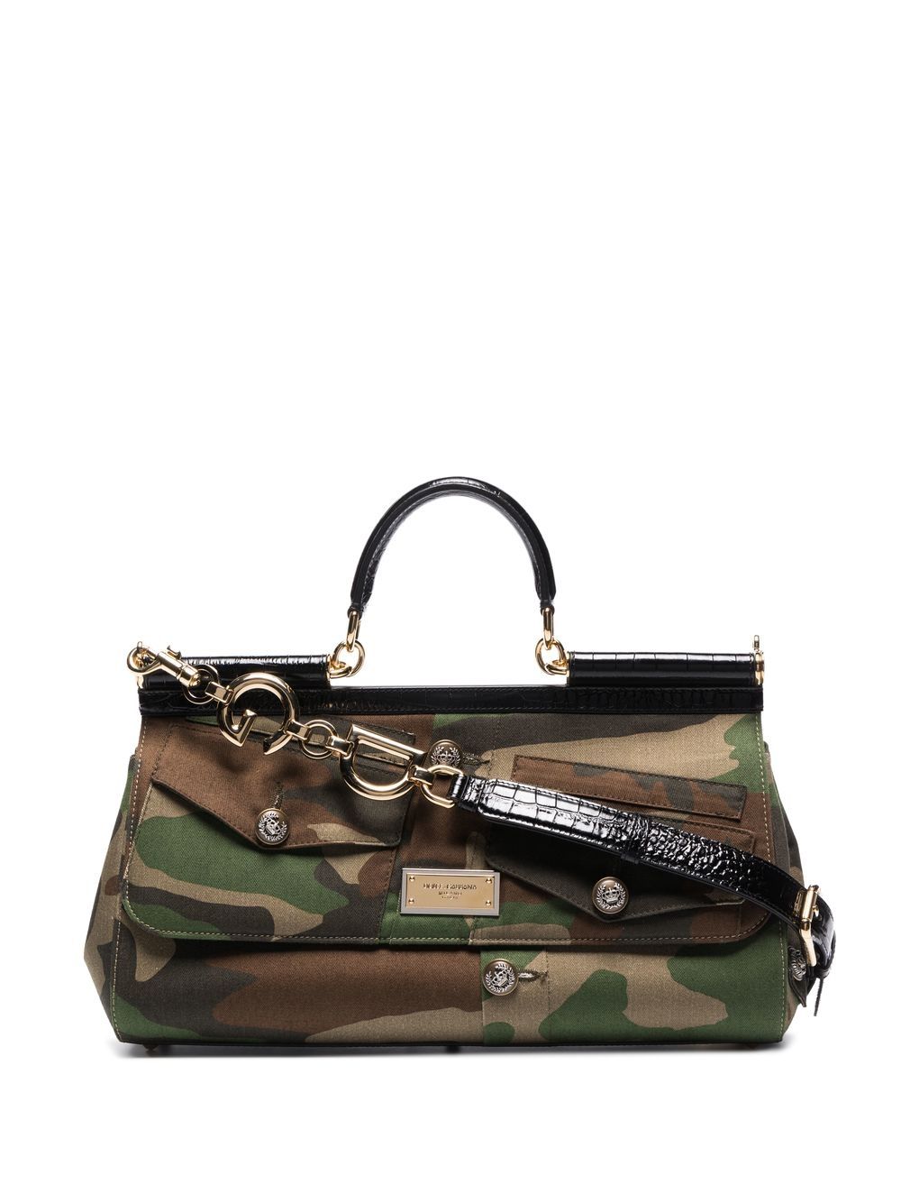 Dolce & Gabbana Sicily camouflage-print shoulder bag - Green von Dolce & Gabbana