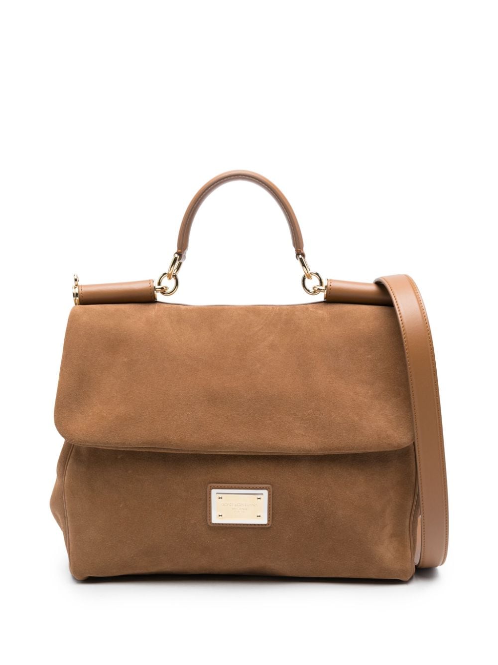 Dolce & Gabbana Sicily suede tote bag - Brown von Dolce & Gabbana