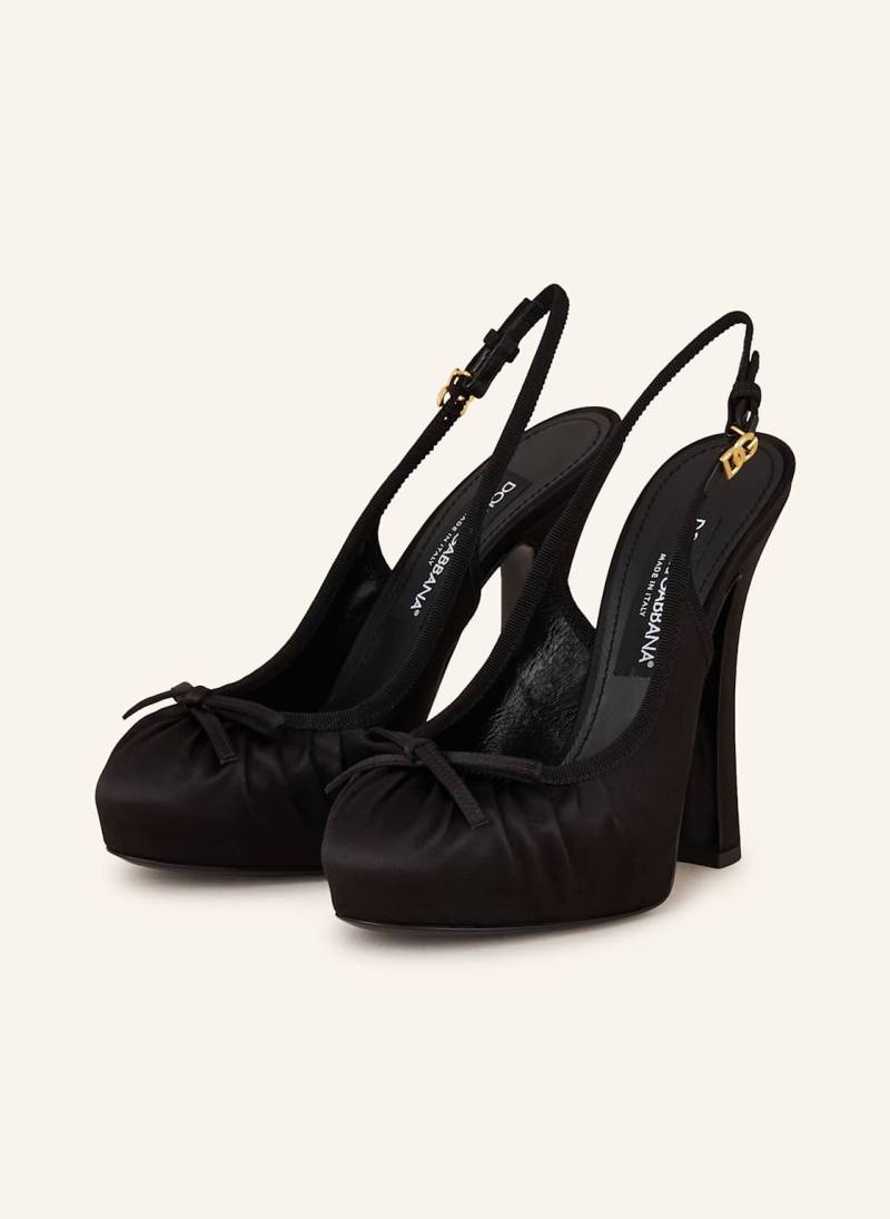 Dolce & Gabbana Slingpumps schwarz von Dolce & Gabbana