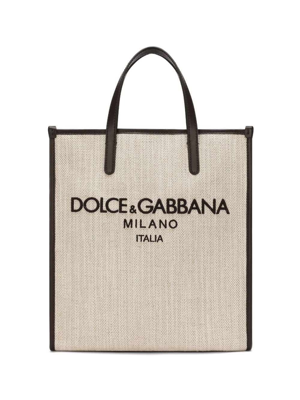 Dolce & Gabbana Small Shopping canvas tote bag - Neutrals von Dolce & Gabbana