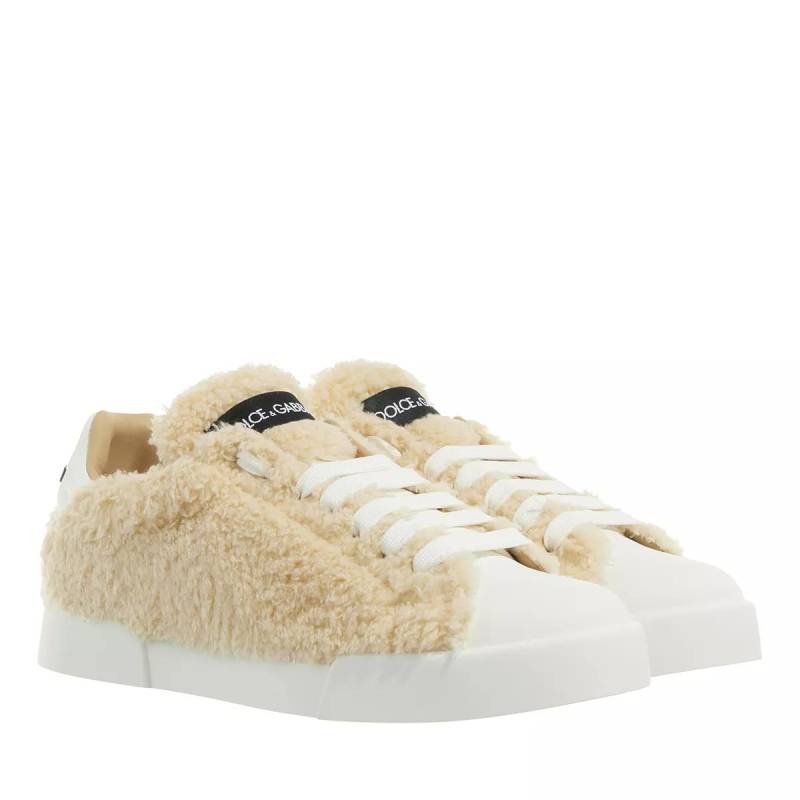 Dolce&Gabbana Sneaker - Faux Fur Portofino Sneaker - Gr. 39 (EU) - in Beige - für Damen von Dolce&Gabbana