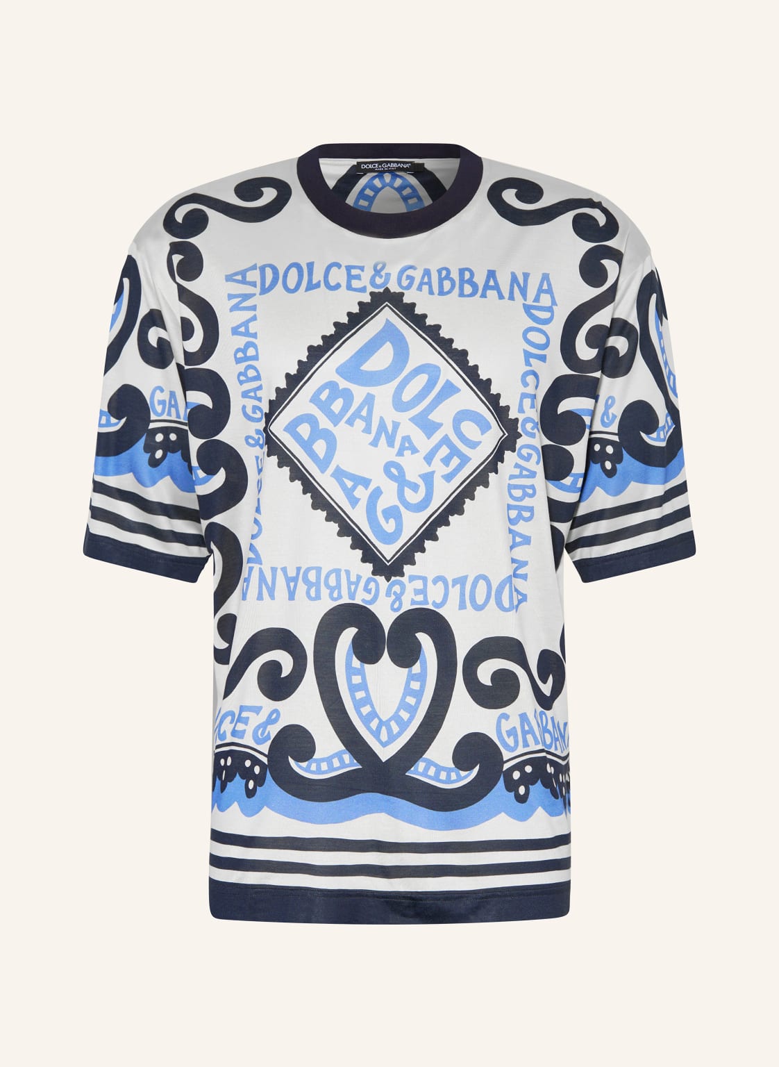 Dolce & Gabbana T-Shirt Aus Seide blau von Dolce & Gabbana