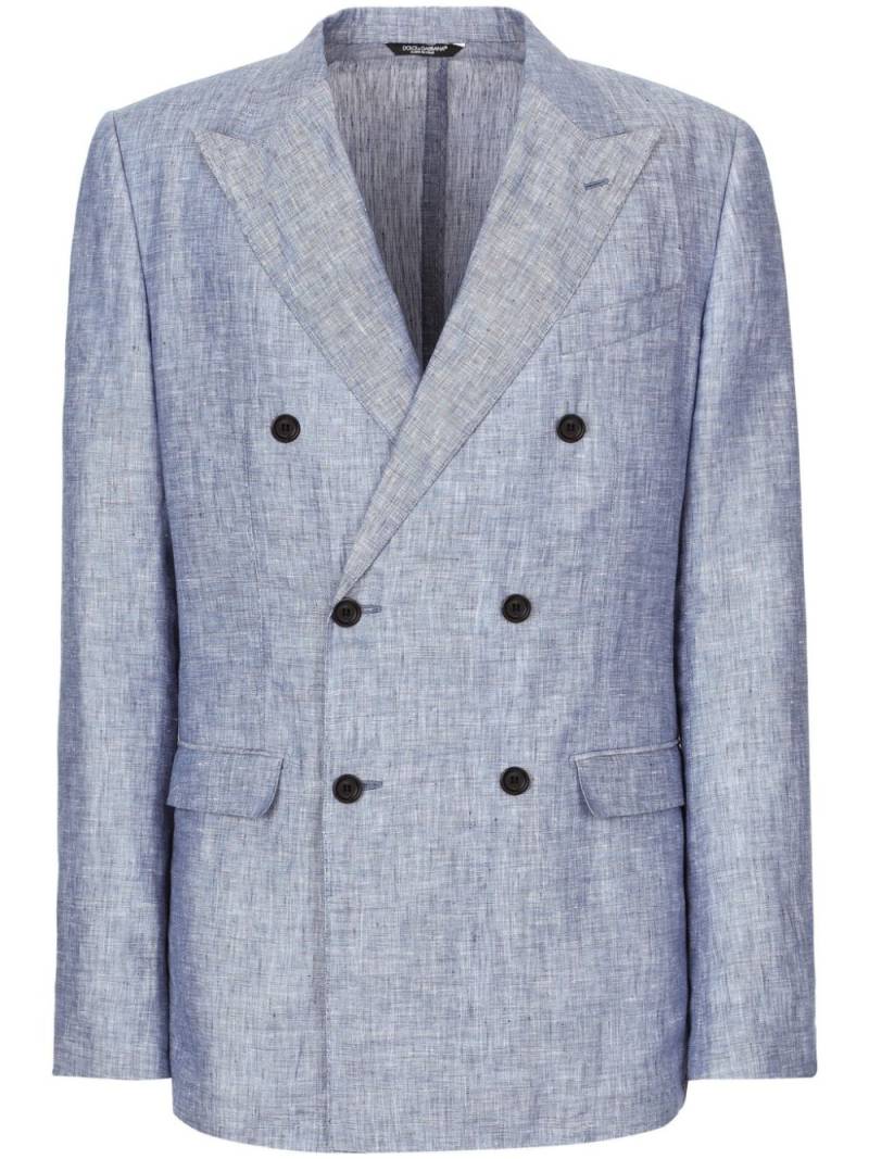 Dolce & Gabbana Taormina double-breasted blazer - Blue von Dolce & Gabbana