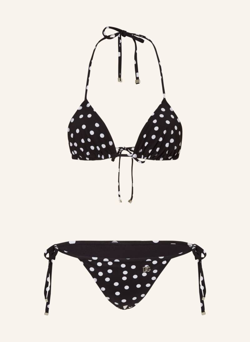 Dolce & Gabbana Triangel-Bikini Mambo Italiano schwarz von Dolce & Gabbana