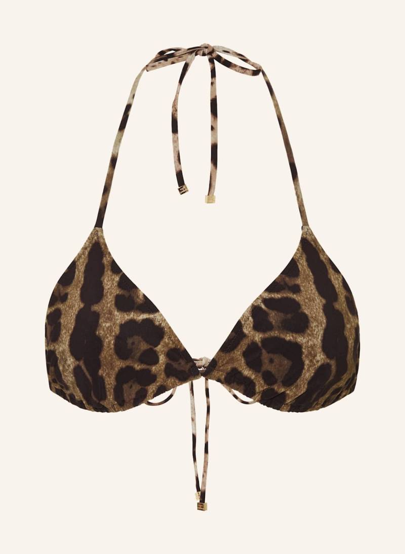 Dolce & Gabbana Triangel-Bikini-Top Leo New braun von Dolce & Gabbana