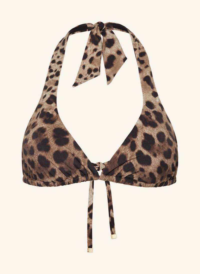 Dolce & Gabbana Triangel-Bikini-Top Leo New braun von Dolce & Gabbana