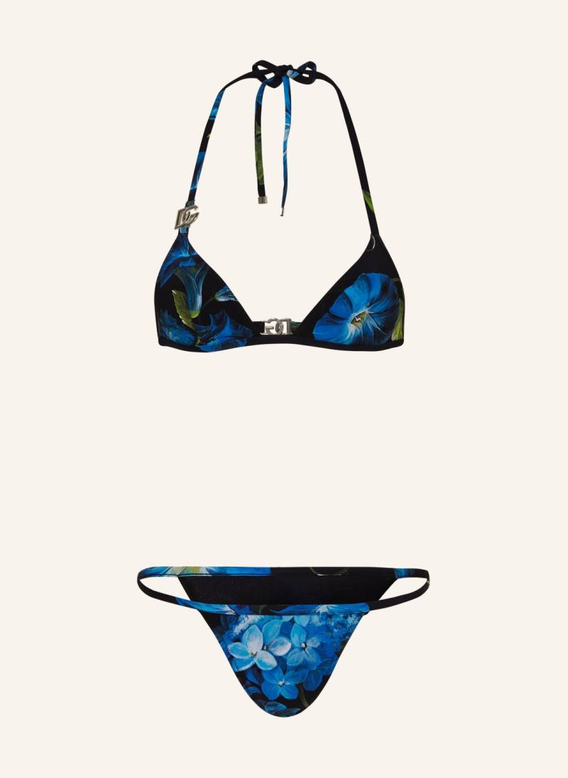 Dolce & Gabbana Triangel-Bikini Campanule blau von Dolce & Gabbana