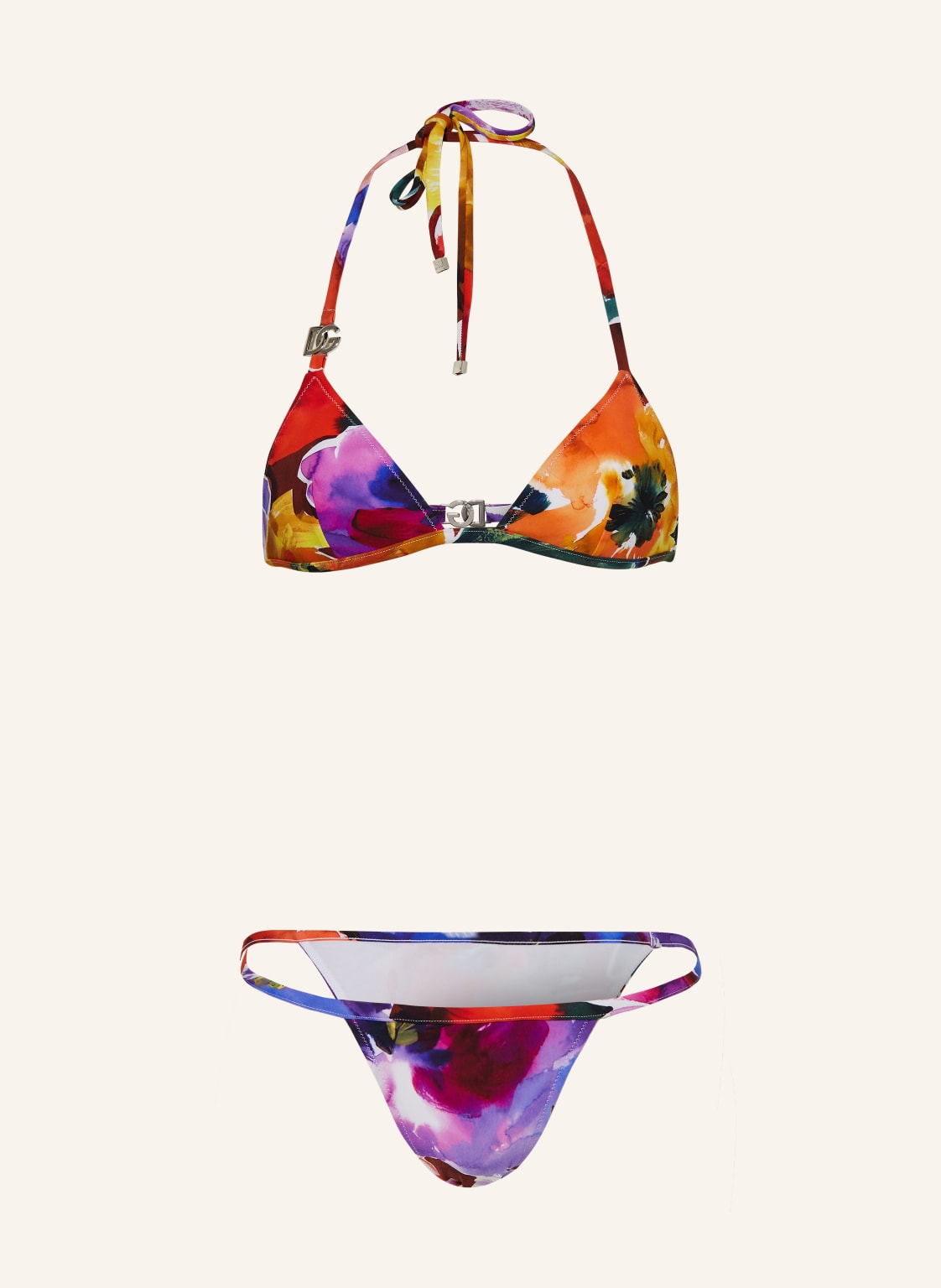 Dolce & Gabbana Triangel-Bikini Fiori pink von Dolce & Gabbana