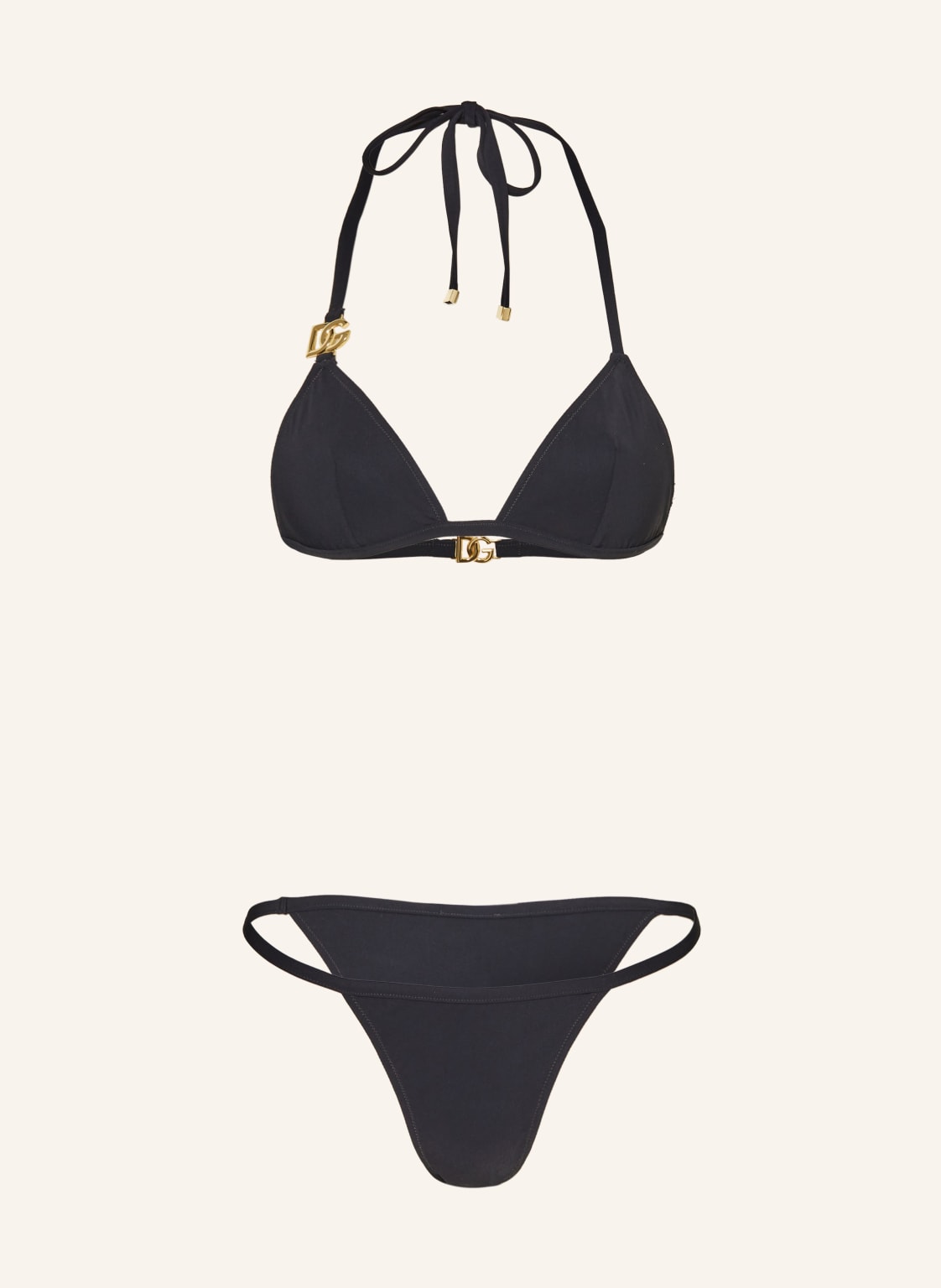 Dolce & Gabbana Triangel-Bikini Dg Logo schwarz Dolce & Gabbana Triangel-Bikini Dg Logo schwarz von Dolce & Gabbana