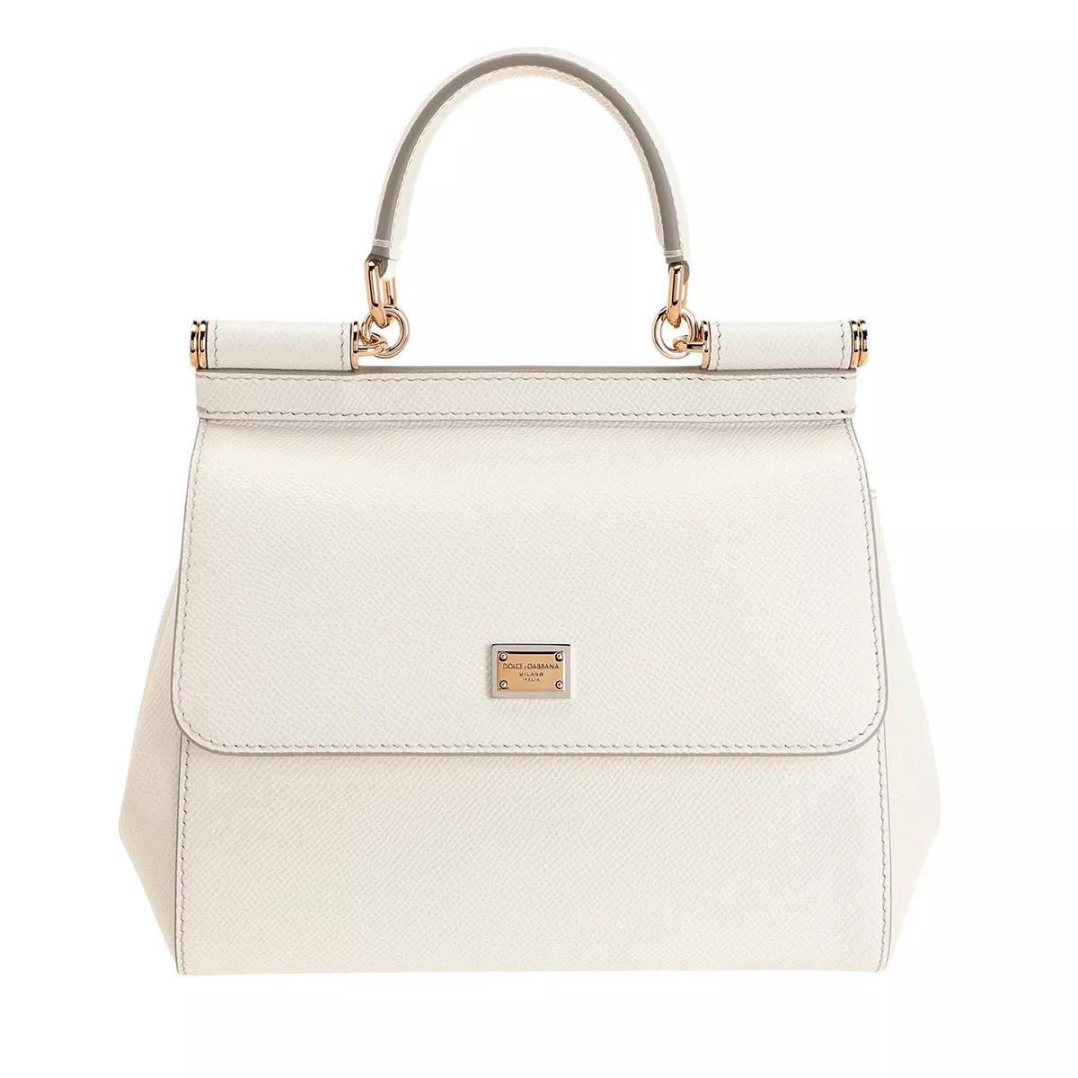 Dolce&Gabbana Umhängetasche - Mini Bag Sicily Vitello Stampa Bianco - Gr. unisize - in Weiß - für Damen von Dolce&Gabbana