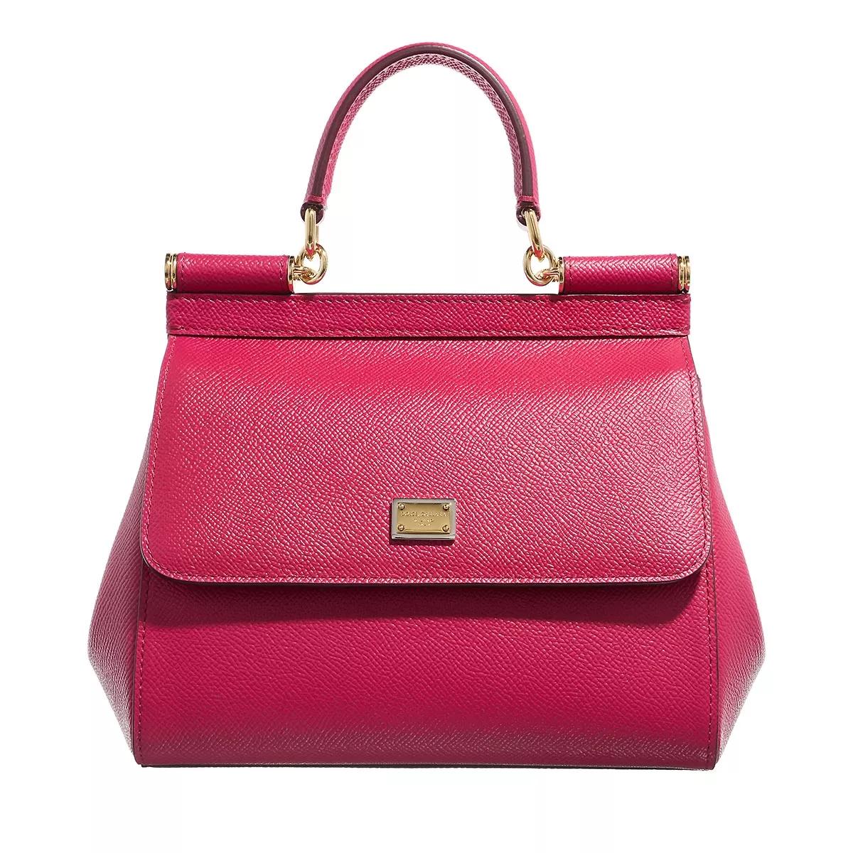 Dolce&Gabbana Umhängetasche - Mini Bag Sicily Vitello Stampa Dauphine Arancio C - Gr. unisize - in Rosa - für Damen von Dolce&Gabbana