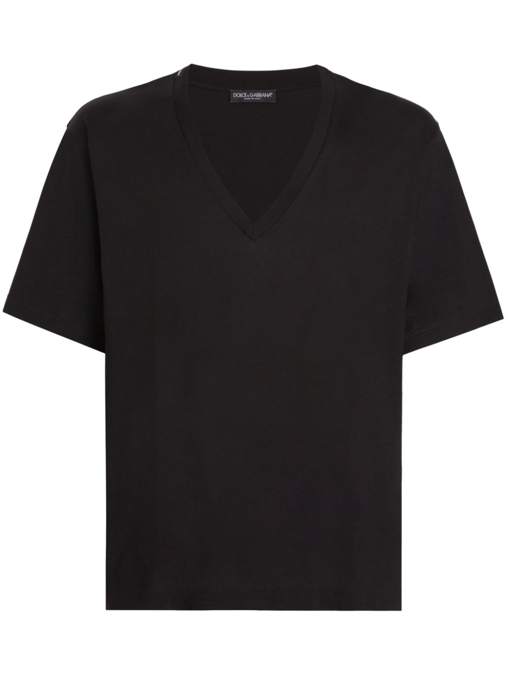 Dolce & Gabbana V-neck T-shirt - Black von Dolce & Gabbana