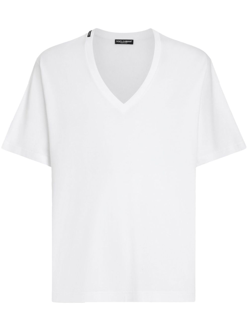 Dolce & Gabbana V-neck T-shirt - White von Dolce & Gabbana